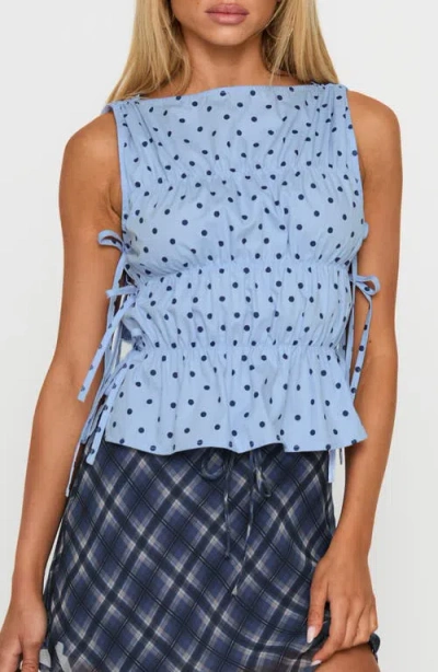 Princess Polly Endless Summers Tie Side Sleeveless Top In Blue