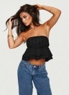 Princess Polly Ericka Strapless Top In Black
