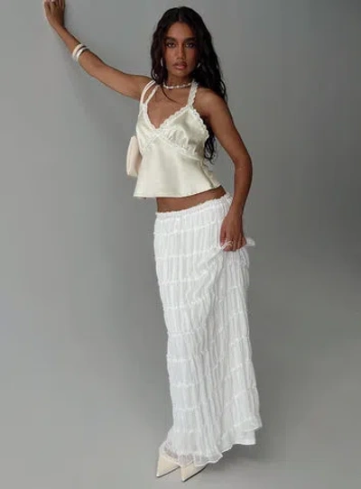Princess Polly Estefania Maxi Skirt In White