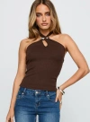 Princess Polly Evandar Hardware Detail Halter Top