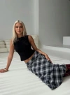 Princess Polly Everlie Low Waist Maxi Skirt In Check Multi