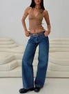 Princess Polly Everlong Jean In Dark Blue Wash