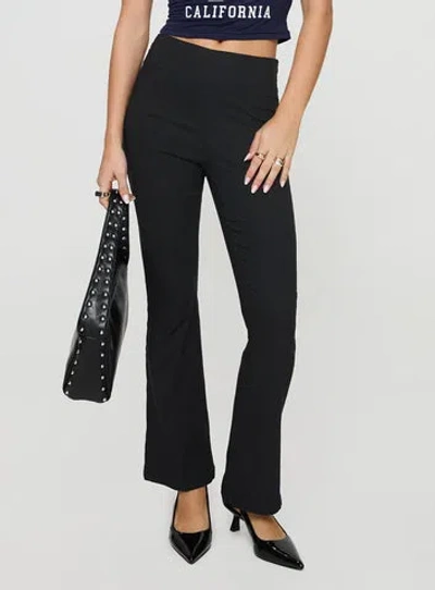 Princess Polly Everyday Flared Pants In Black