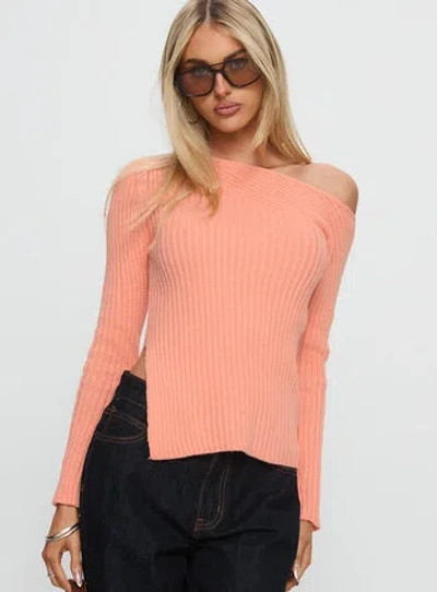 Princess Polly Exquisite Off Shoulder Knit Sweater In Pink