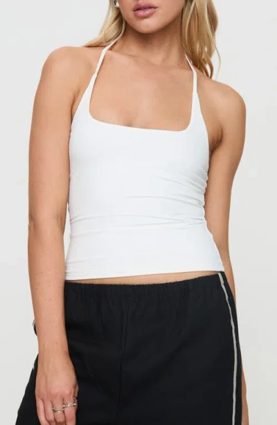 Princess Polly Ezekiel U-neck Halter Top In White