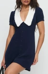Princess Polly Fabiola Collared Minidress In Blue