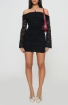 Princess Polly Fable Off The Shoulder Long Sleeve Minidress