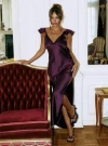 Princess Polly Faithful Frill Maxi Dress In Plum