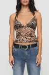Princess Polly Fast Times Leopard Print Mesh Top In Animal Print