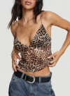 Princess Polly Fast Times Leopard Print Mesh Top In Leopard