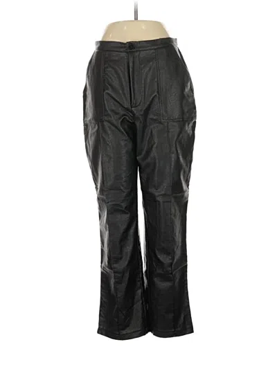 Pre-owned Princess Polly Faux Leather Pants In Black