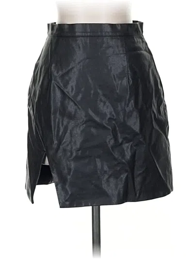 Pre-owned Princess Polly Faux Leather Skirt In Black
