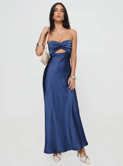 Princess Polly Faviola Strapless Maxi Dress In Blue