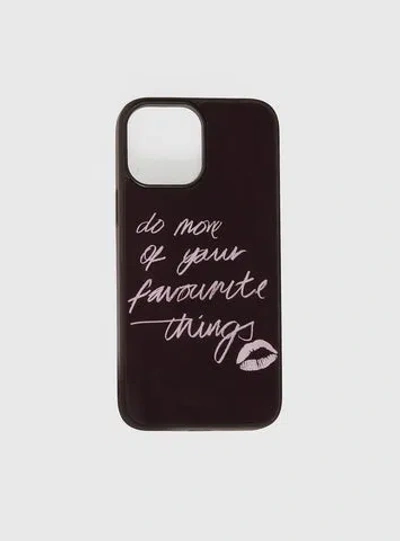 Princess Polly Favourite Things Iphone Case In Burgundy