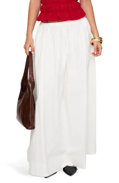 Princess Polly Felipa Low Rise Cotton Maxi Skirt In White