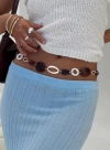 Princess Polly Felon Beaded Chain Belt In Multi