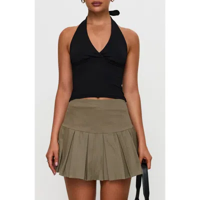 Princess Polly Feodora Pleated Cotton Miniskirt