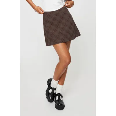 Princess Polly Fike Plaid Miniskirt