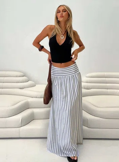 Princess Polly Find Your Love Flowy Maxi Skirt In White