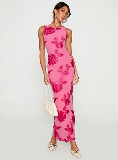 Princess Polly Fionna Floral Maxi Dress In Pink
