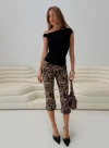Princess Polly Firecracker Capri Pants In Leopard