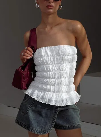 Princess Polly Flashbloom Strapless Ruched Top
