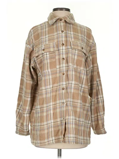 Pre-owned Princess Polly Fleece Jacket In Tan