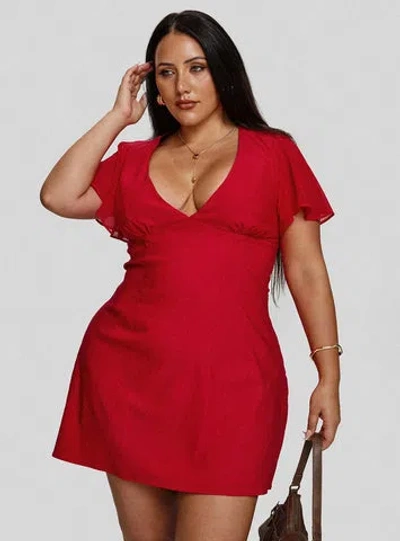 Princess Polly Florie Corset Mini Dress In Red