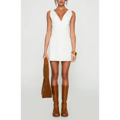 Princess Polly Florien Embroidered Cotton Mini Sundress In White