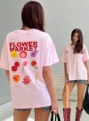 Princess Polly Flower Chart Oversized Tee