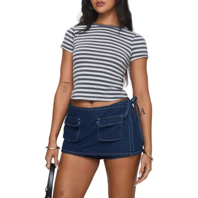 Princess Polly Floyra Stripe T-shirt In Blue
