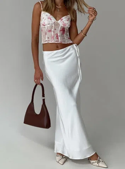 Princess Polly Fluttering Maxi Skirt In White