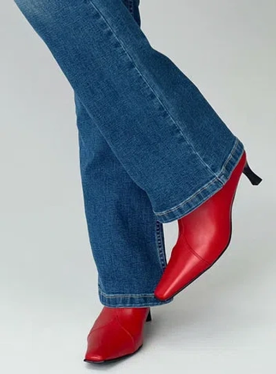 Princess Polly Flyn Boots In Red