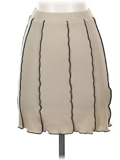 Pre-owned Princess Polly Formal Skirt In Tan