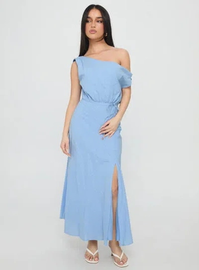Princess Polly Frangelica Off The Shoulder Maxi Dress In Blue