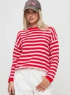 Princess Polly Freeze Knit Sweater In Red