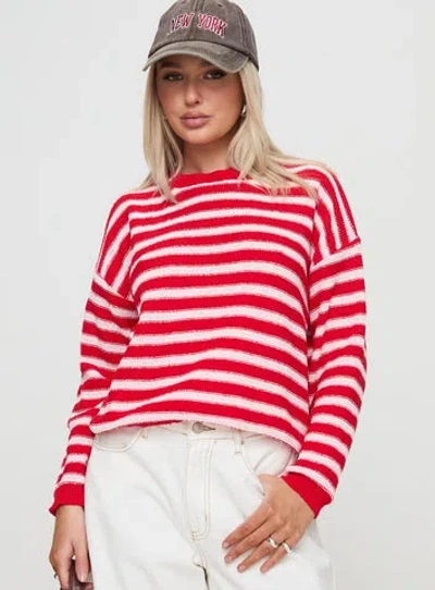 Princess Polly Freeze Knit Sweater In Red
