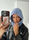 Princess Polly Frostwind Knit Hood In Blue