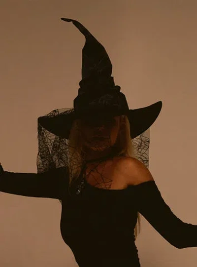 Princess Polly Future Flash Witch Hat In Black