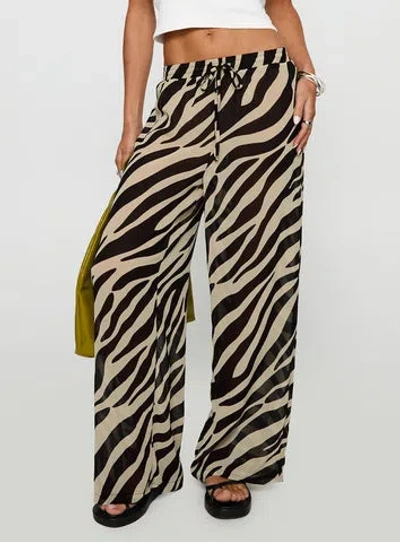Princess Polly Fyre Wide Leg Pant In Zebra
