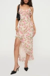 Princess Polly Garys Floral Ruffle Cocktail Dress In Multi