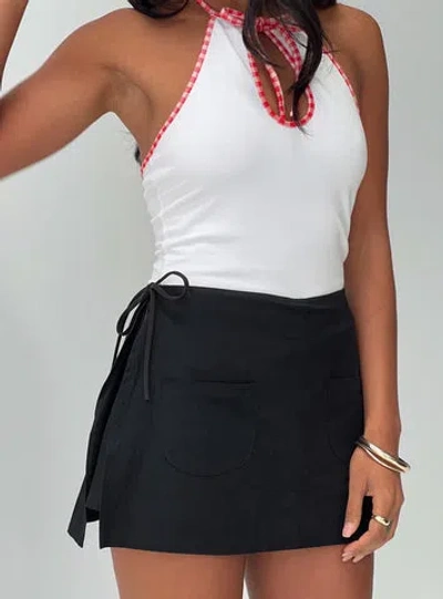 Princess Polly Gigi Wrap Skort In Black