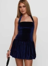 Princess Polly Gigli Bubble Hem Mini Dress In Navy