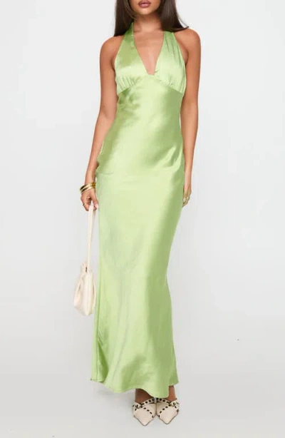 PRINCESS POLLY PRINCESS POLLY GLORIANA SATIN HALTER MAXI DRESS