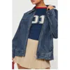 Princess Polly Goldsmith Denim Bomber Jacket In Blue