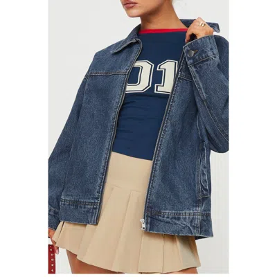 PRINCESS POLLY PRINCESS POLLY GOLDSMITH DENIM BOMBER JACKET