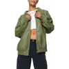 Princess Polly Goldsmith Faux Leather Bomber Jacket In Green