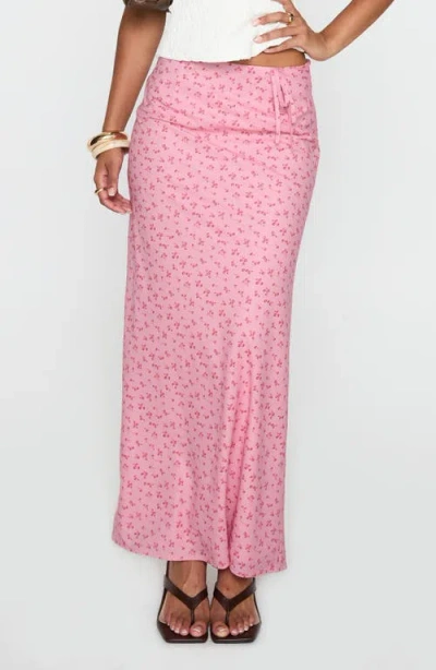 Princess Polly Gorgina Floral Tie Side Maxi Skirt In Pink