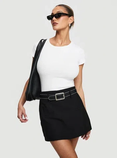 Princess Polly Grant My Wish Mini Skort In Black