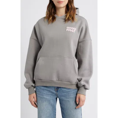 Princess Polly Graphic Print Logo Hoodie In Gray